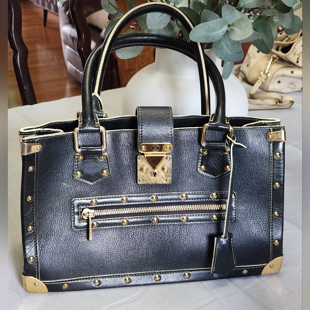 Louis Vuitton Black Suhali Leather Le Fabuleux Bag.